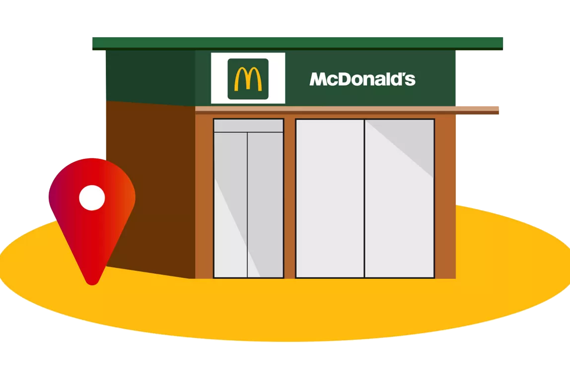Zeichnung einer McDonald’s Filiale
